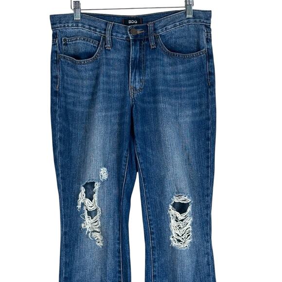BDG Urban Oufitters Womens 28 Straight Leg Jeans Distressed Mid Rise Y2K Grunge - Picture 2 of 4